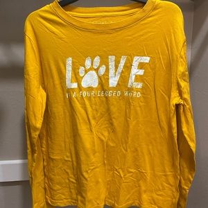 Medium, yellow long sleeve shirt